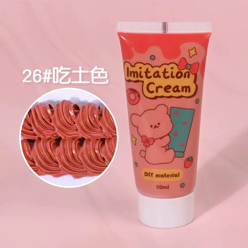 Крем‑паста (cream clay) 50 г для DIY, мягкая антифризная имитационная паста для декора чехлов