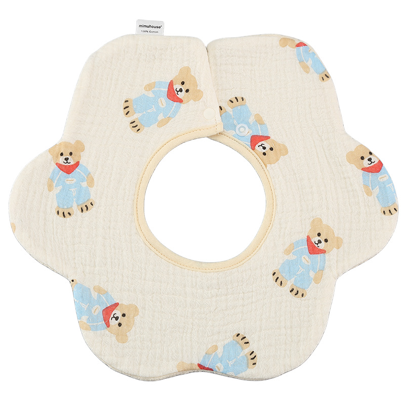 Babero de Pétalos de Gasa para Bebé de Gasa de Algodón, Transpirable, Absorbente de Agua, para Bebés image 200