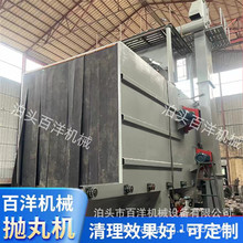 铸造厂处理钢管外抛丸机大型辊道除锈机通过式铁锹喷砂机