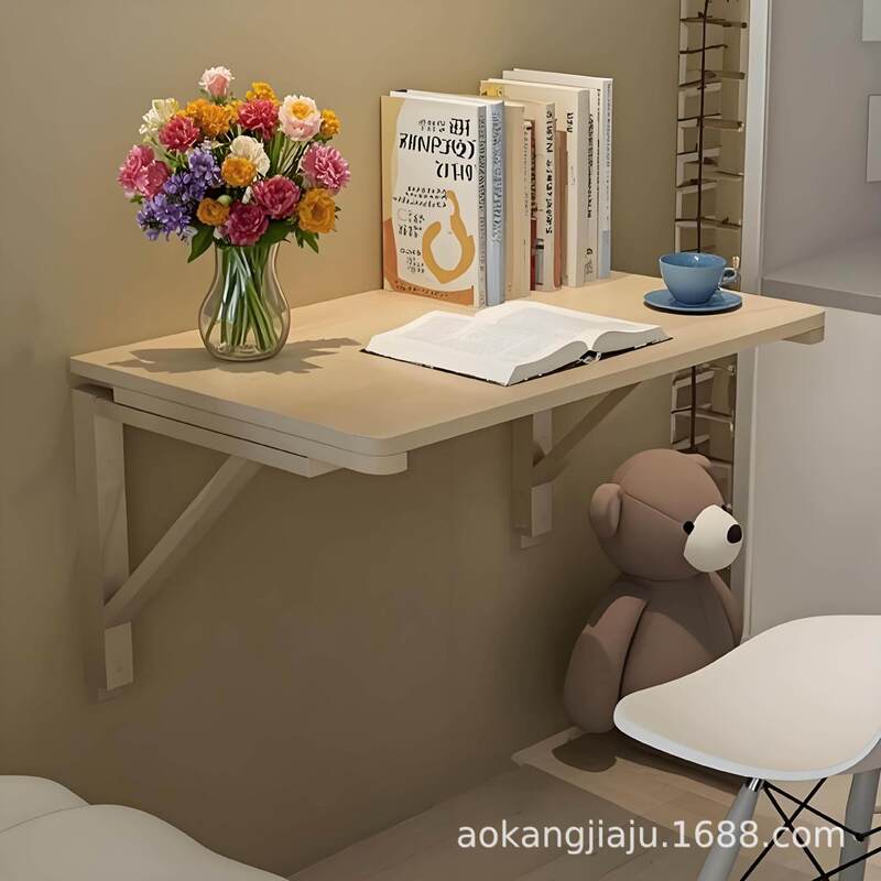 Wall-Mounted Folding Table, Home Desk, Bedroom Bedside Office Computer Table, Simple Dining Table, Storage Rack, Small Table Wall-Mounted Folding Table, Home Desk, Bedroom Bedside Office Computer Table, Simple Dining Table, Storage Rack, Small Table