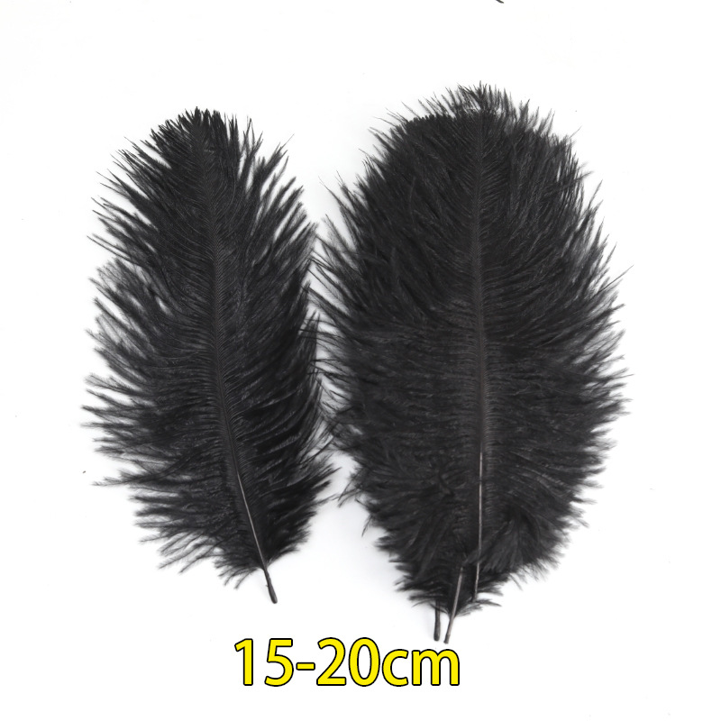 Plumas negras al por mayor diy materiales hechos a mano bolsas accesorios accesorios para niños jardín de infantes creativo curso de arte
