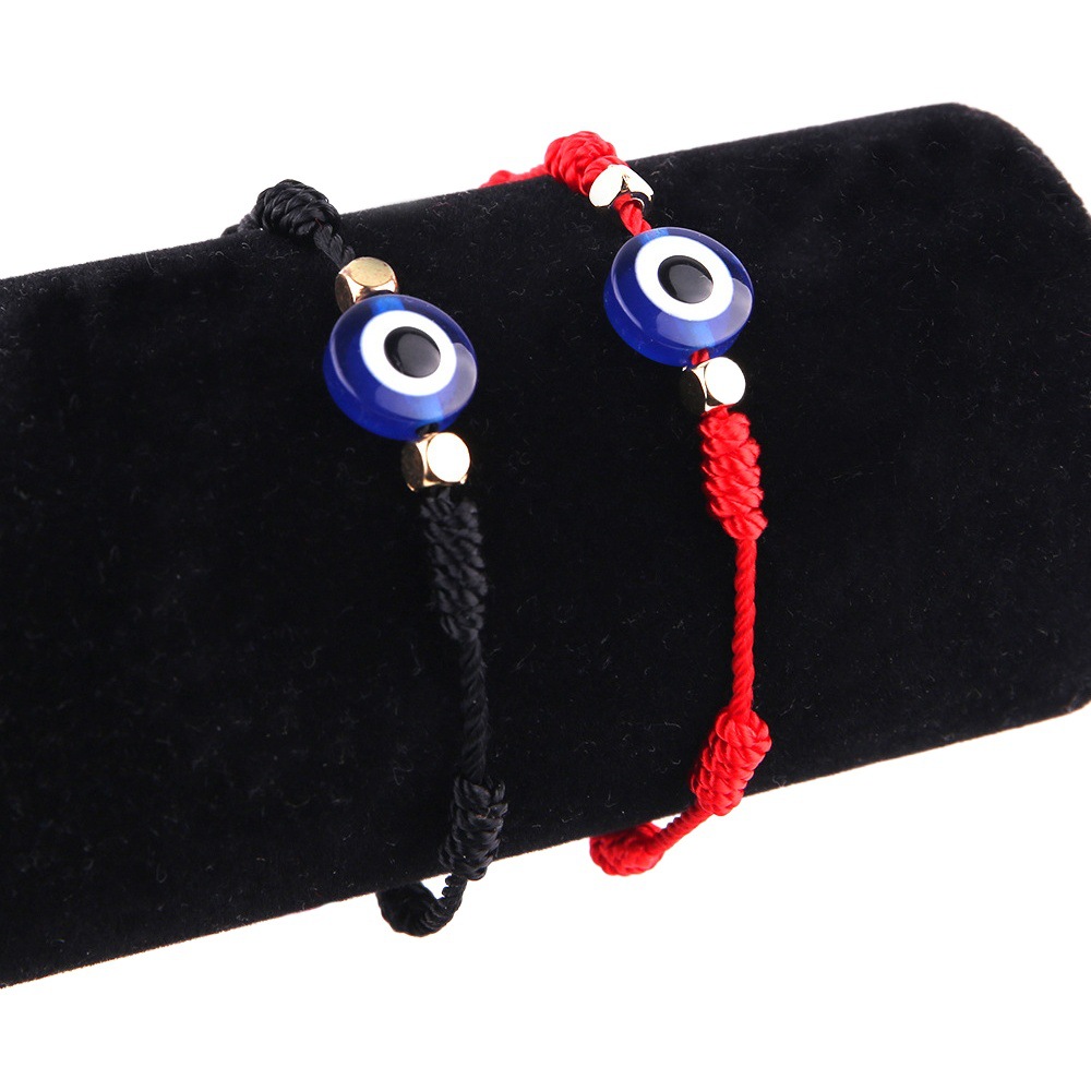 European and American popular Evil Turkish blue eyes hand-woven bracelet adjustable seven red rope factory wholesale