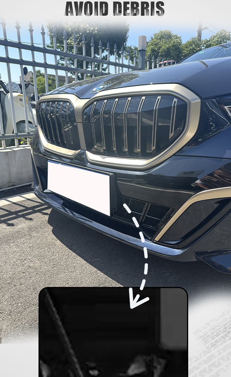Suitable for BMW 5 Series, anti-insect net with snap-on design, special dust-proof net for radiator grille, blackened decorative strip