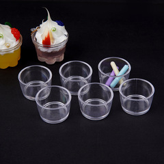 シミュレーションミニプラスチック透明カップ布丁カップミニチュア食べ物遊び空カップDIYデザート果物すくい収納器