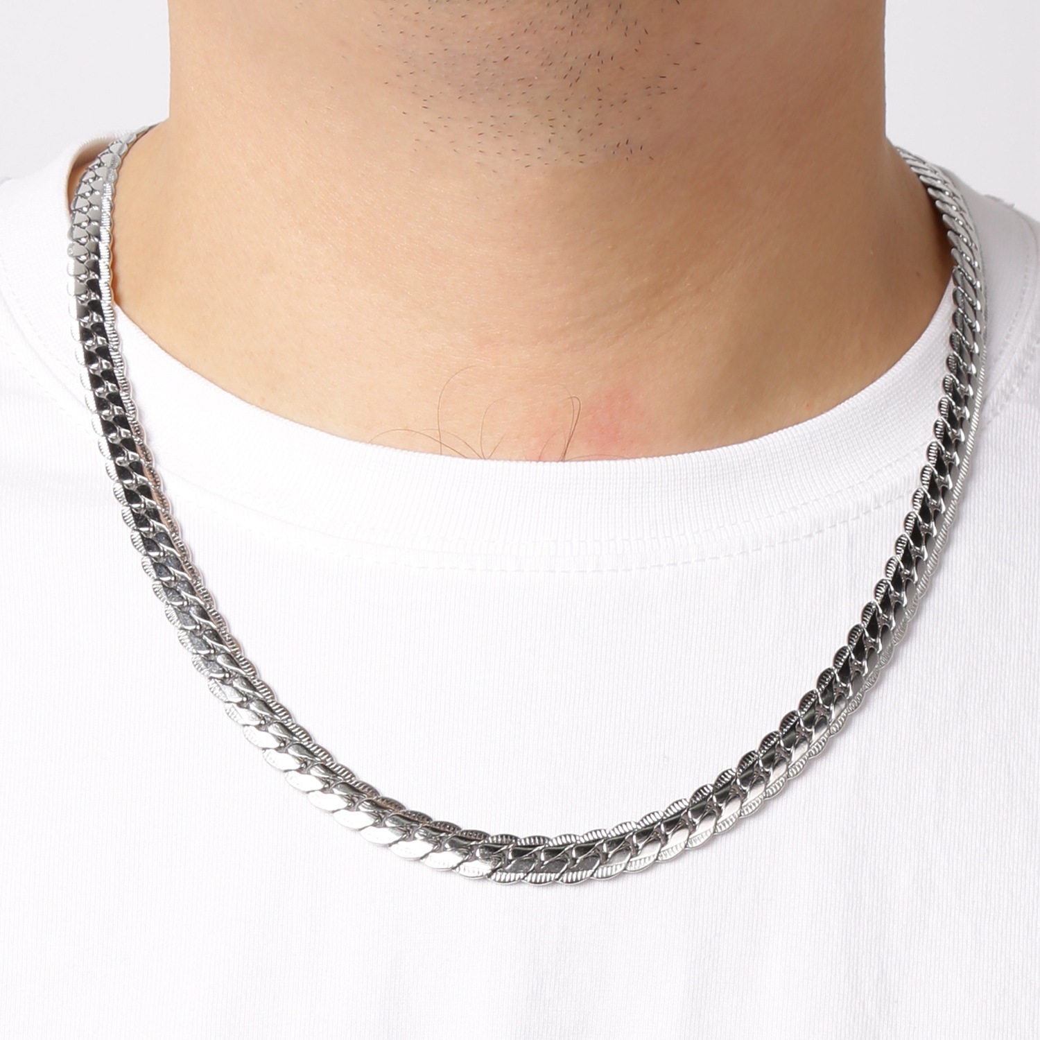 Plating Design Simple Style Classic Style Solid Color 304 Stainless Steel Plating Gold Plated Unisex Necklace