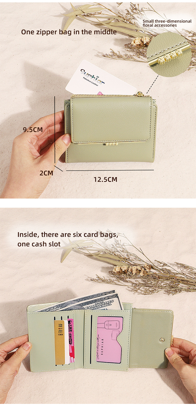 Daily Occasion Women's Solid Color Pu Leather Buckle Wallets