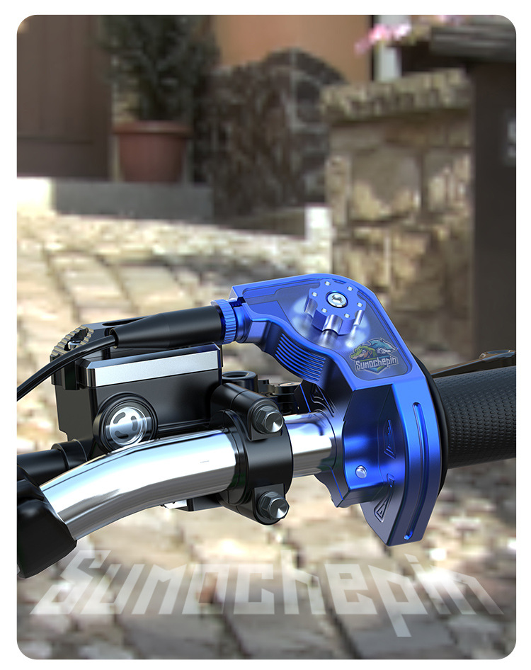 Off-Road Motorcycle Large Twist Throttle Handlebar Modification Visual Cnc Aluminum Alloy Large Twist/Fuel Turn Handle Throttle Cable Universal