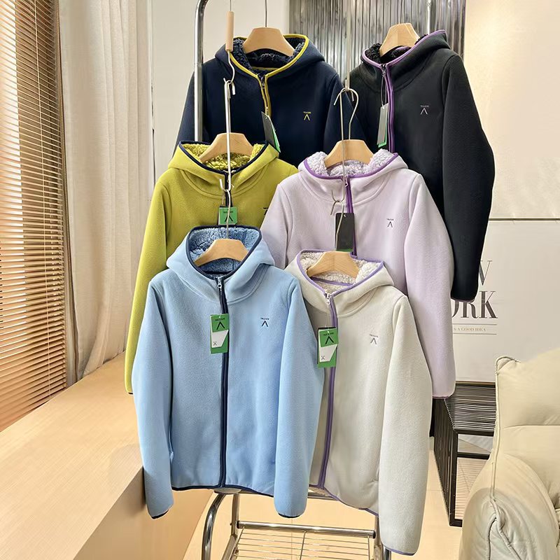 Heavy Weight 420 Grams! Autumn and Winter Thickeneded Warm Cashmere Jacket Double-Sided Polar Fleece Hooded Jacket Women's Fleece Jacket