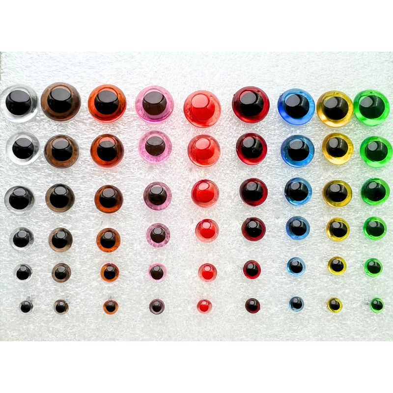 Ojo de cristal transparente Ojo de pie recto poke fieltro de lana Twist stick DIY accesorios de muñeca hechos a mano