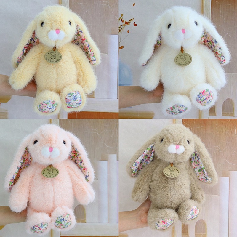 Cute Pastoral Four-Color Rabbit Doll Plush Toy Doll Doll Pillow Doll Wholesale Birthday Gift for Girls