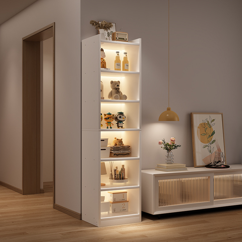 Bookshelf rack floor-standing multi-layer storage rack living room narrow slit household shelf desk next to simple children's small bookcase