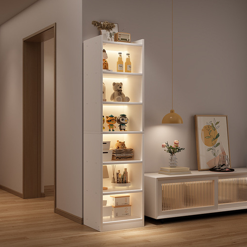 Bookshelf rack floor-standing multi-layer storage rack living room narrow slit household shelf desk next to simple children's small bookcase