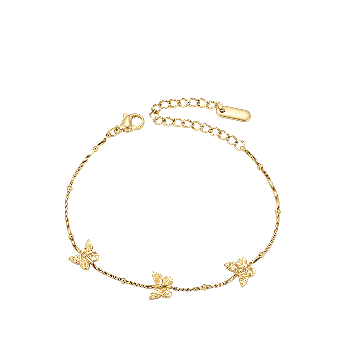 Pulsera de Mariposa de Acero Inoxidable Galvanizada para Mujeres
