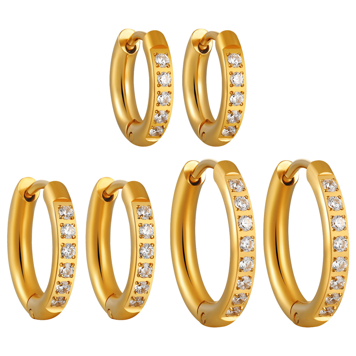 Brand earrings stainless steel