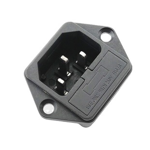 AC power socket AC03 two-in-one with Fuse screw hole fixed word socket 440V or more