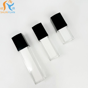 15/30/50ml Simple Square Vacuum Bottle Black Cap Cosmetic Lotion Dispensing Tool