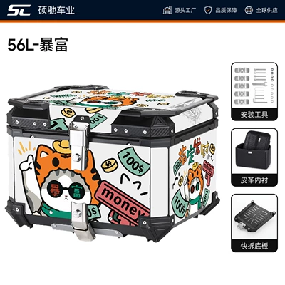 vehicles, quick-release rear trunk, Electric car tail box - 56l-lined-version-get-rich-quick-none