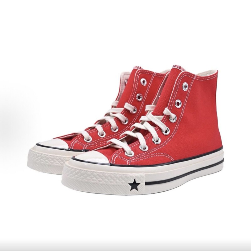 Pure original Converse canvas shoes for men, high-top classic red versatile student sneakers, retro vulcanized shoes for women, couple's style Pure original Converse canvas shoes for men, high-top classic red versatile student sneakers, retro vulcanized shoes for women, couple's style