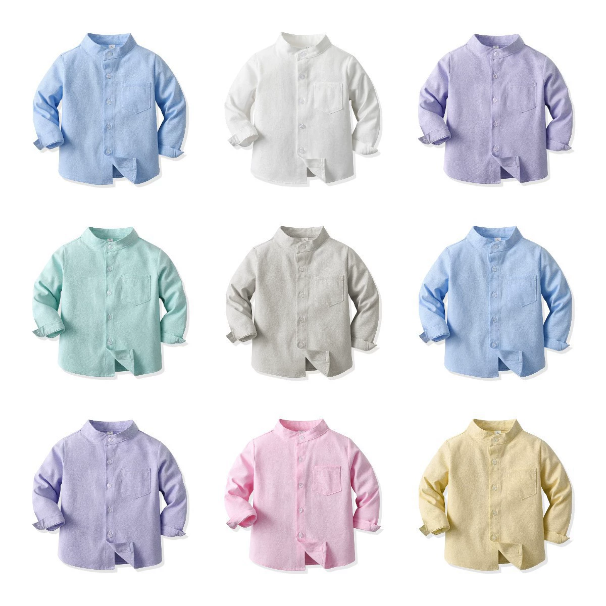 Весенние рубашки с длинным рукавом для мальчиков 2025 года, ярких цветов, весенние, средние и большие размеры, стильные повседневные детские куртки для мальчиков