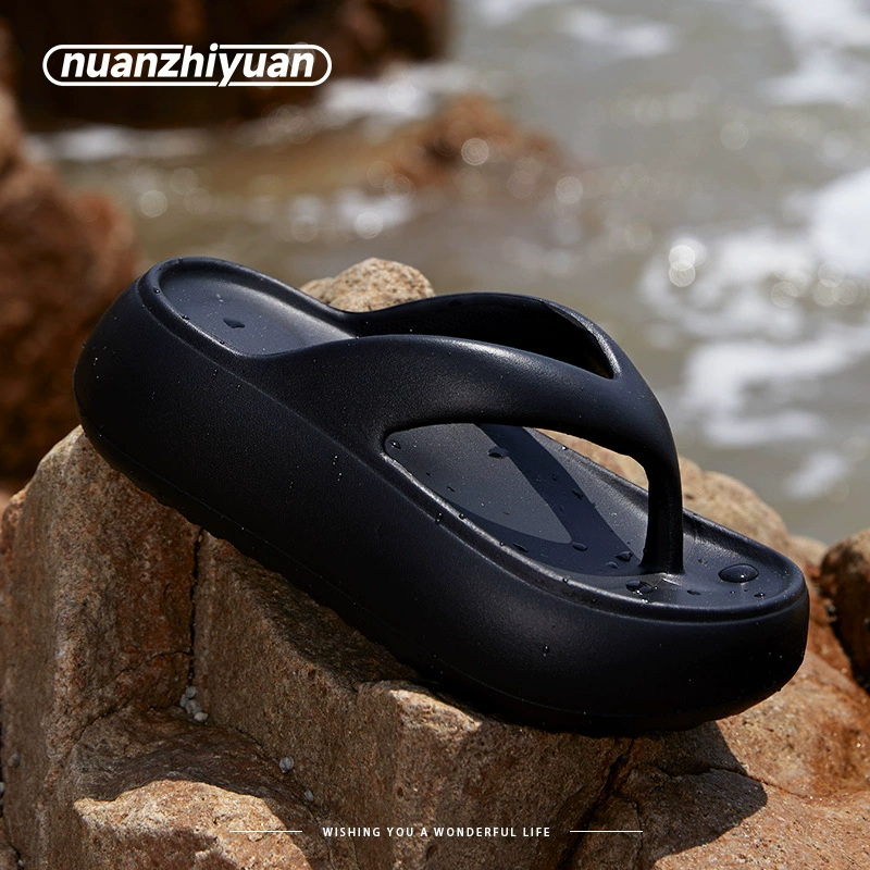 Nanbowan новые женские летние уличные шлепанцы на толстой подошве для увеличения роста, пляжные сандалии-стринги с низким вырезом на лето.