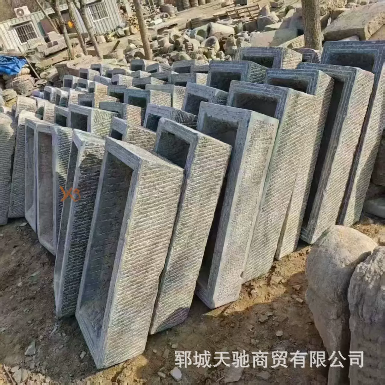 青石老石槽石雕做旧浴缸造景小桥流水装饰石槽盆栽牛槽猪槽