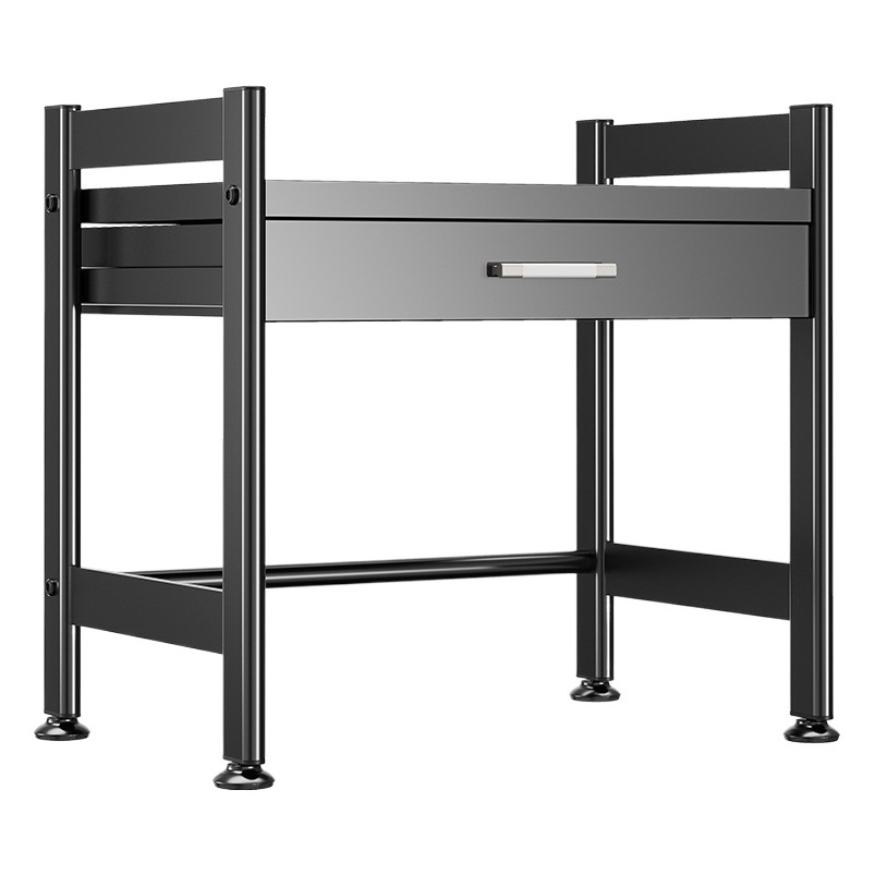 Cocina encimera horno microondas rack de almacenamiento con cajón vajilla caja de almacenamiento horno cocina de arroz estante de almacenamiento multifuncional