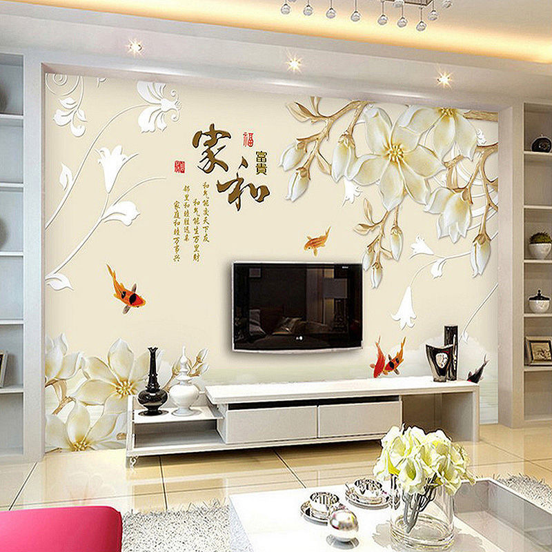 电视背景墙壁画自粘画8D高清壁画横版客厅装饰画风景画山水画包邮