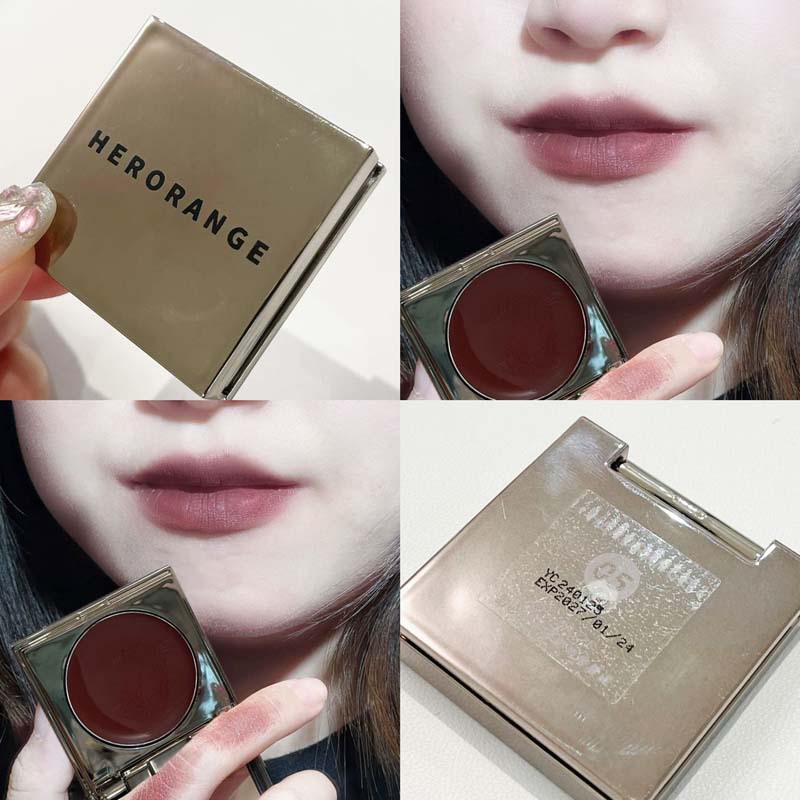 HERORANGE ~ Sweetheart Lip Mud Natural Nude Maquillaje Crema de rubor monocromática multiusos para blanquear modelos de celebridades de Internet baratos