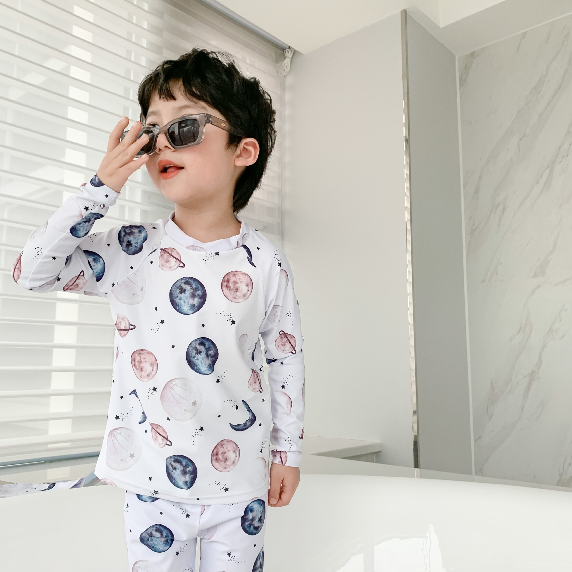 (Cross-border trading), summer children's cartoon cute split swimwear for boys for swimming 2