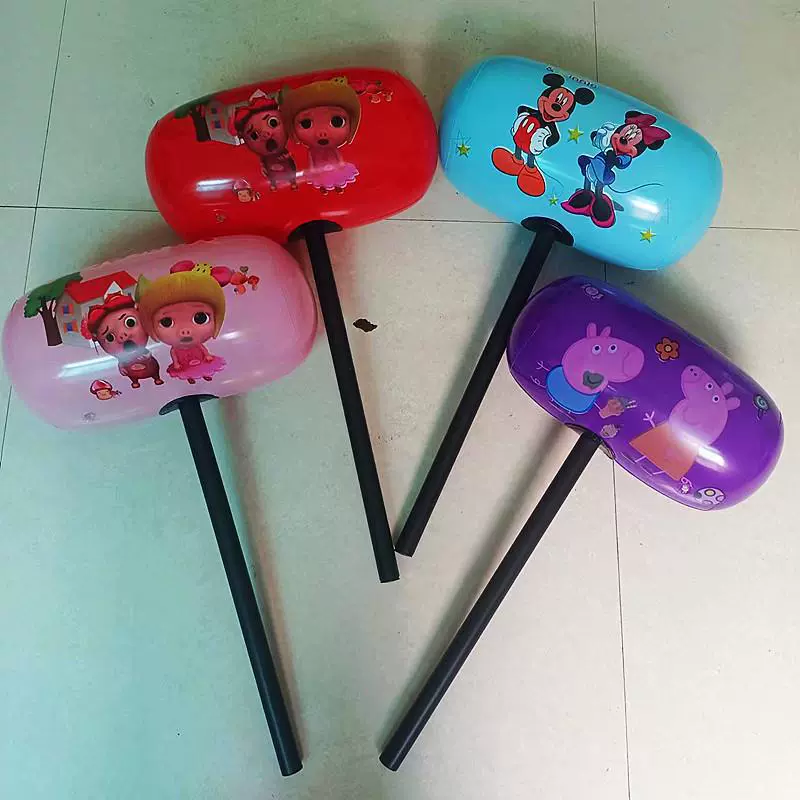 充气千吨锤印花卡通小号充气锤儿童充气玩具充气锤子厂家直销