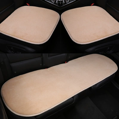 Wool pad, Car Cushion Winter Pure - pure-mirror-version-three-piece-set-beige