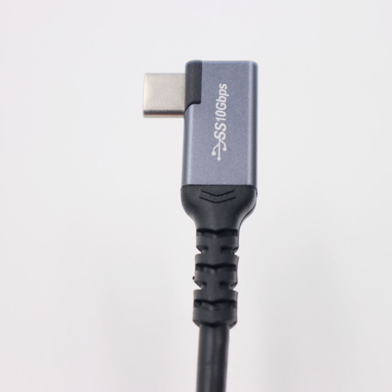 Usb3.1c to c 10gbダブルヘッド側曲げアルミケースtype-c 3.1公対公伝送ケーブル|undefined