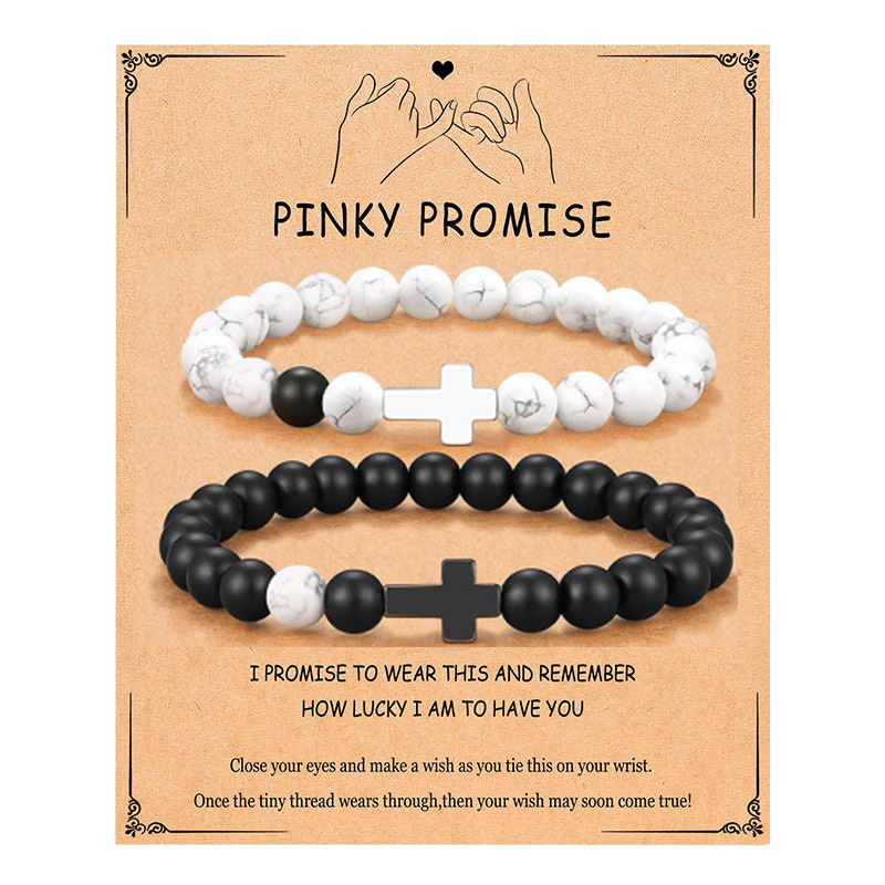 AliExpress Amazon Hot Cross Couple Bracelet White Turquoise Black Frosted Bracelet Bead Jewelry AliExpress Amazon Hot Cross Couple Bracelet White Turquoise Black Frosted Bracelet Bead Jewelry