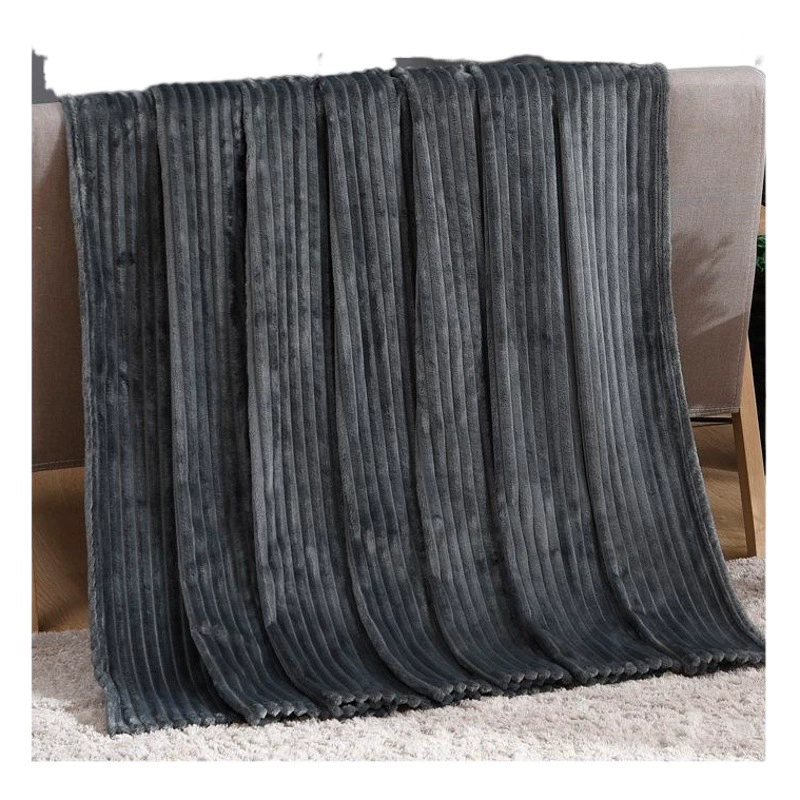 Плотное фланелевое одеяло для путешествий, полосатое офисное одеяло, одеяло для йоги, одеяло из кораллового флиса, очень мягкое