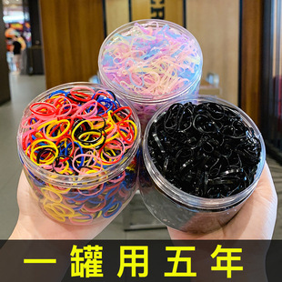 Baby hair band disposable rubber band does not hurt the hair of girls baby head rope tied chirp black small ring Children's rubber band