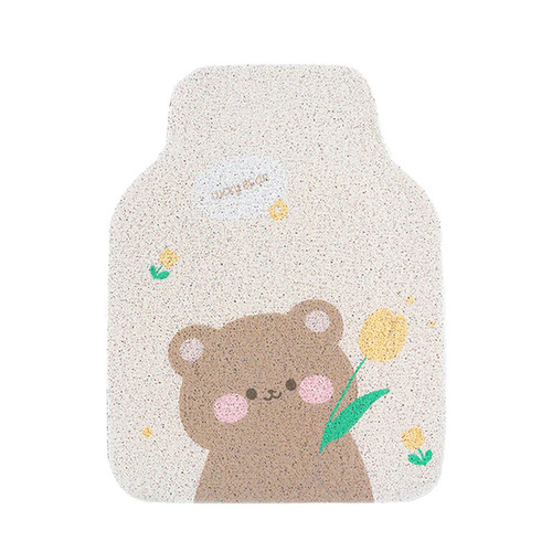 Cartoon car floor mats, tulip bear wire hoops, universal single-piece anti-dirty floor mats, four-season general car supplies