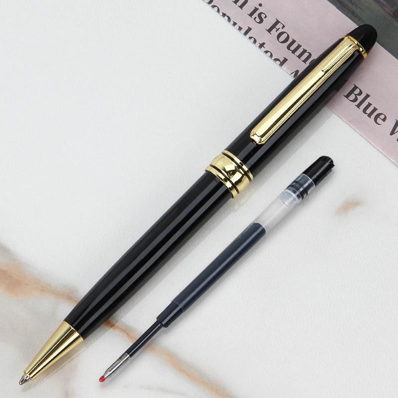 Bolígrafo giratorio aceitoso de metal 1,0, exportación de alta gama, publicidad, regalo de oficina, impresión y grabado de logotipo, bolígrafo personalizado de negocios