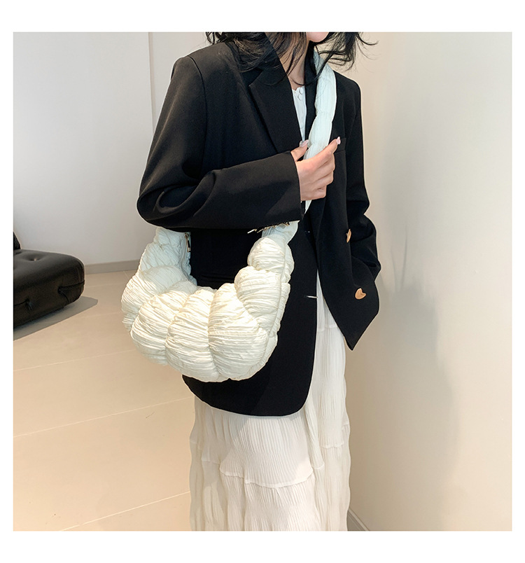 Femmes Moyen Nylon Couleur Unie Vêtement De Rue Fermeture Éclair Sac En Forme De Nuage display picture 22