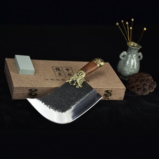 Longquan T10 steel hand-forged one-piece kitchen knife bone knife kitchen knife bone knife super fast sharp wholesale