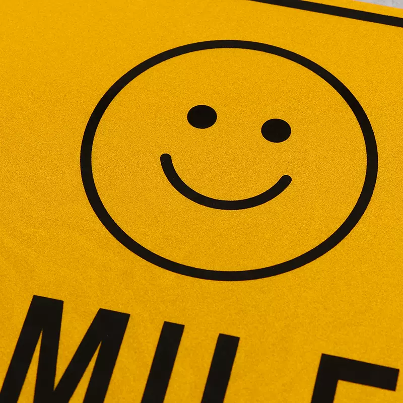 不锈钢铝牌店面装修实习车贴装饰笑脸标牌打孔或背胶pvc圆角铭牌