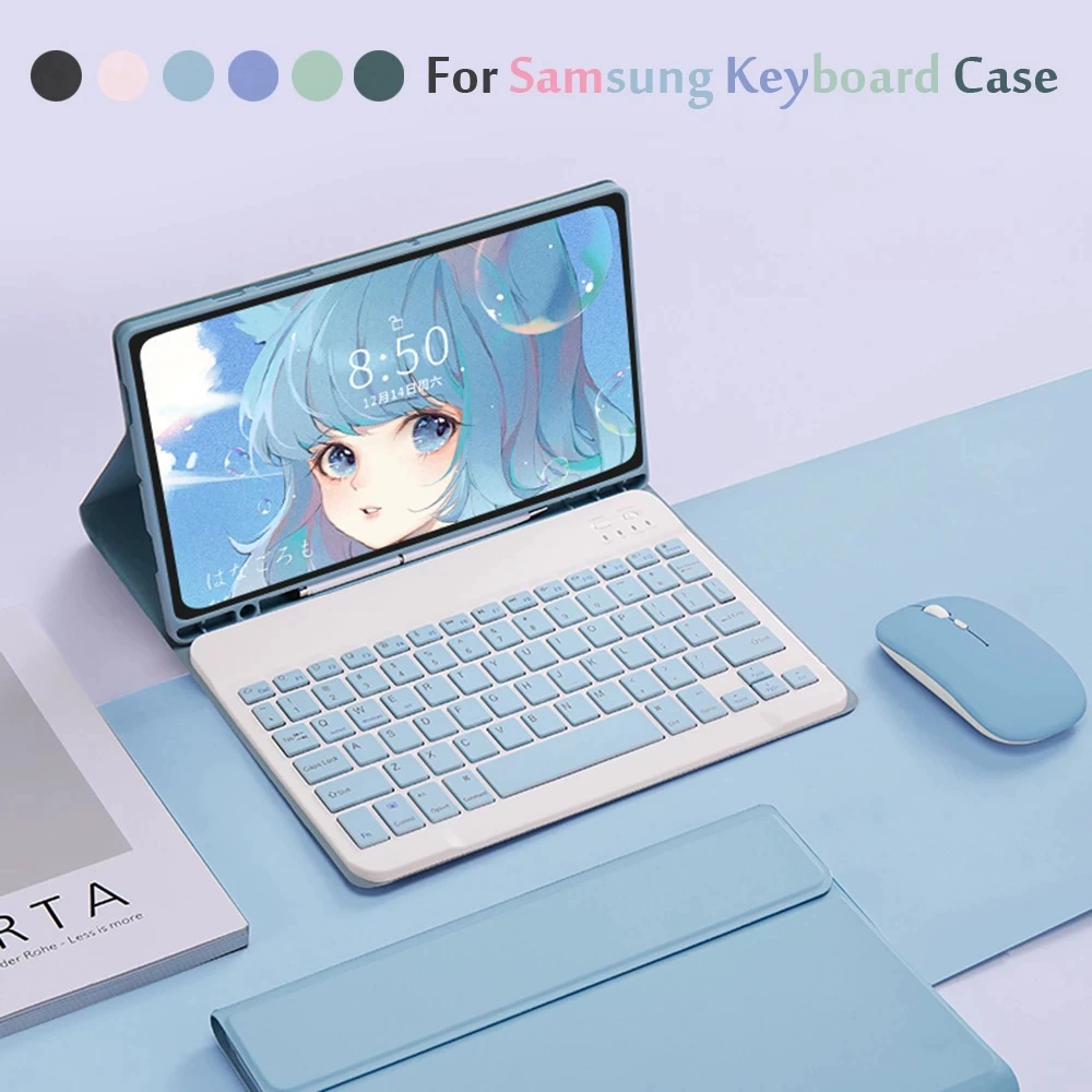 Защитный чехол-клавиатура для планшета Samsung, совместимый с S6/A8/A7/A9/S7/S8/S9, 11" , Bluetooth