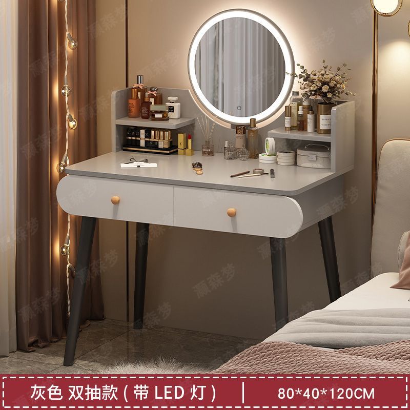 80cm 싱글 레이어 더블 드로우 그레이 + 스마트 미러