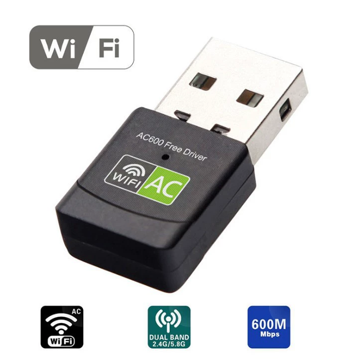 Двухдиапазонный USB Wi-Fi адаптер 2.4G/5.8G без ограничений скорости, для настольного ПК/ноутбука