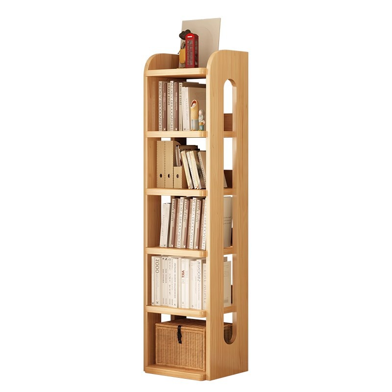 Estantes de la sala de estar, estantes de esquina, estantes de alta calidad, gabinete estrecho, piso, gabinete de almacenamiento multicapa, alquiler de madera sólida