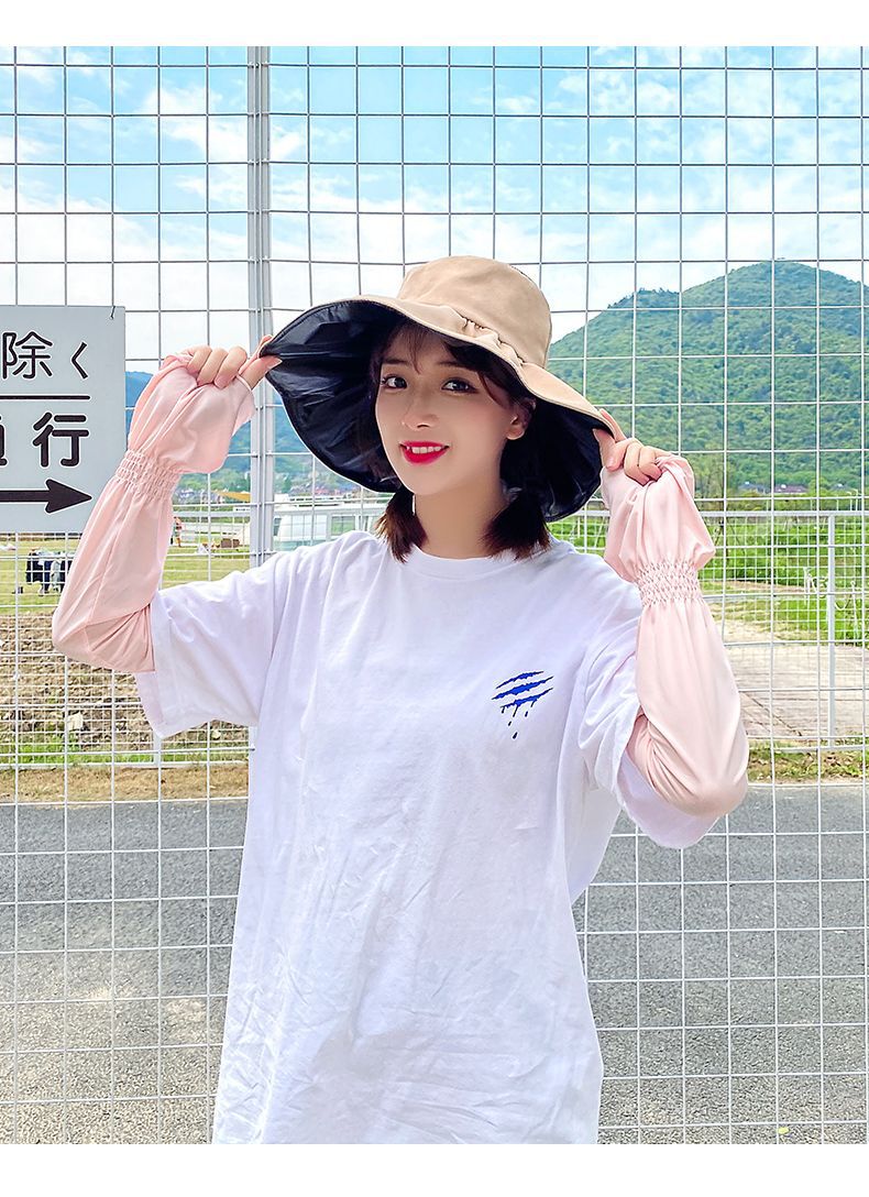 Summer UV resistant women s black rubber new versatile sunscreen western style face covering fisherman travel sun_voghion.com