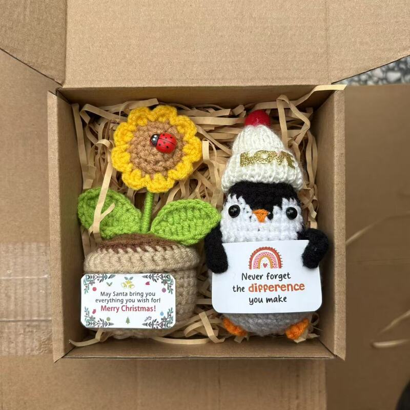 亚马逊新品毛线钩织圣诞老人玩偶手工编织圣诞树圣诞雪人节日摆件|undefined