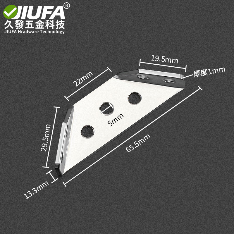 Soporte triangular de acero inoxidable Código de ángulo Percha de gabinete Soporte triangular multifunción Marco de soporte Cama trapezoidal Soporte de ángulo