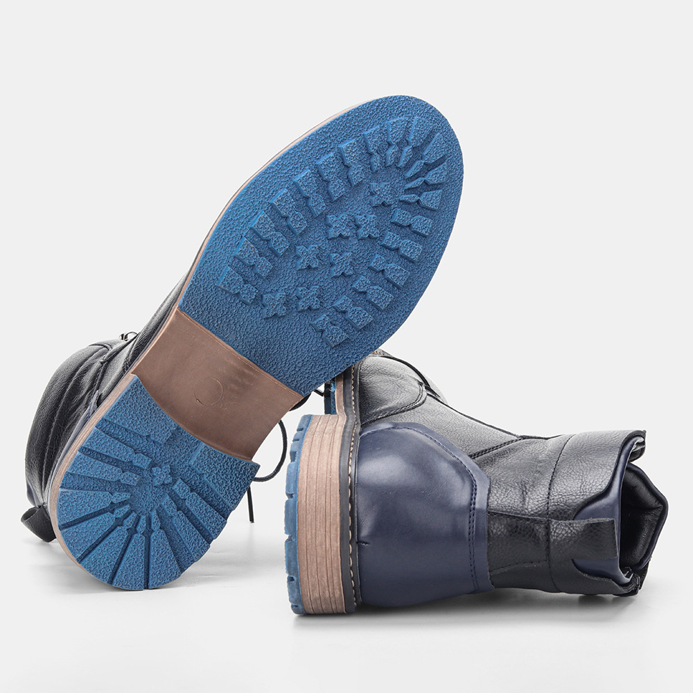 Stivali in pelle da uomo transfrontalieri taglie forti Stivali singoli Moda Stivali corti da lavoro di taglia americana Stivali Martin alti del commercio estero_voghion.com