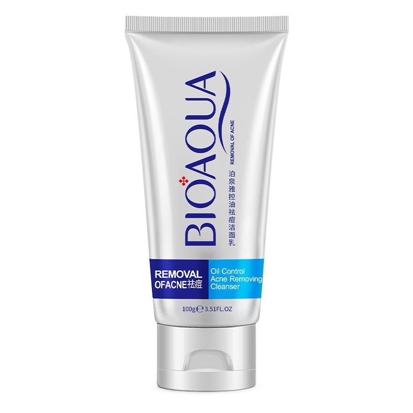 Control de aceite Boquanya Acné Crema Limpiadora espuma densa limpieza mejorar acné piel hidratante no apretado limpiador facial