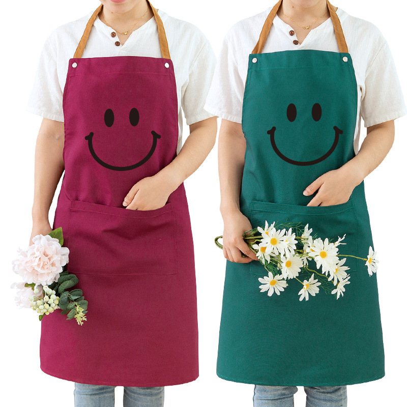 Delantal sin mangas cocina del hogar anti-incrustante y a prueba de aceite lindo estilo japonés coreano cocina Mono para adultos y mujeres ropa de trabajo de moda